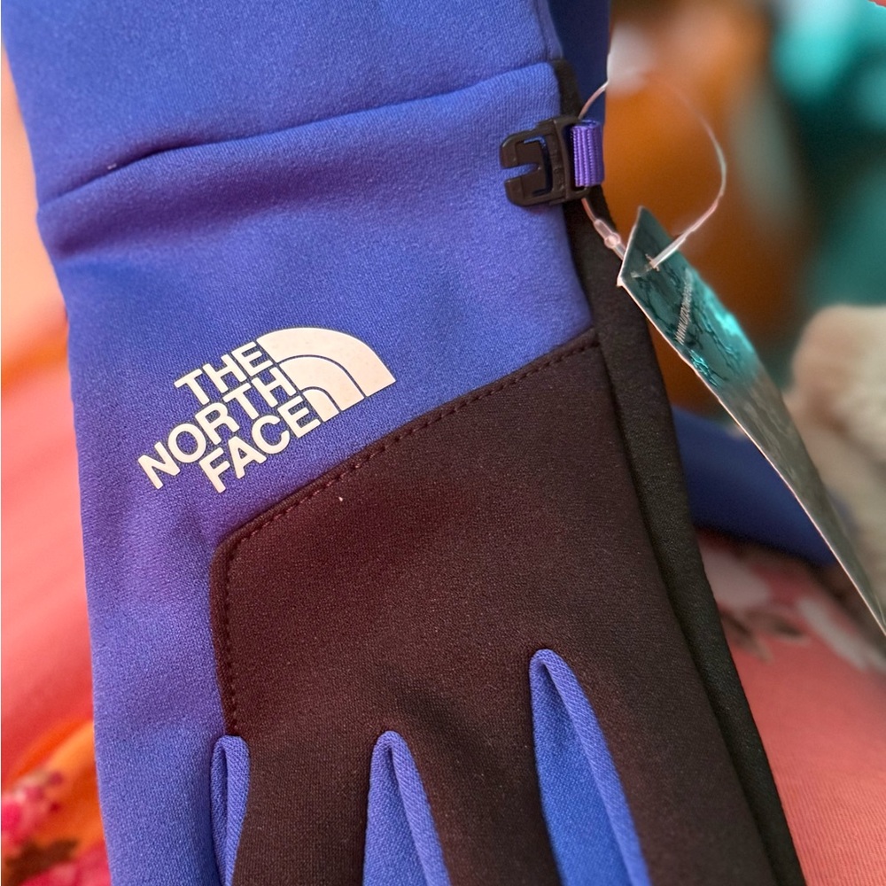 NWT The North Face Blue and Black Tech Gloves